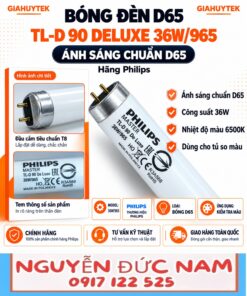 Bóng đèn D65 Philips TL-D 90 De Luxe 36W/965 cho tủ so màu